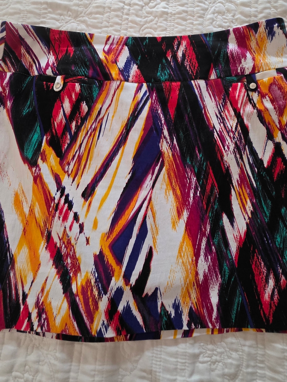 Attyre Vivid Abstract Stretch Skort Pull-on Active Wear Size 10PM